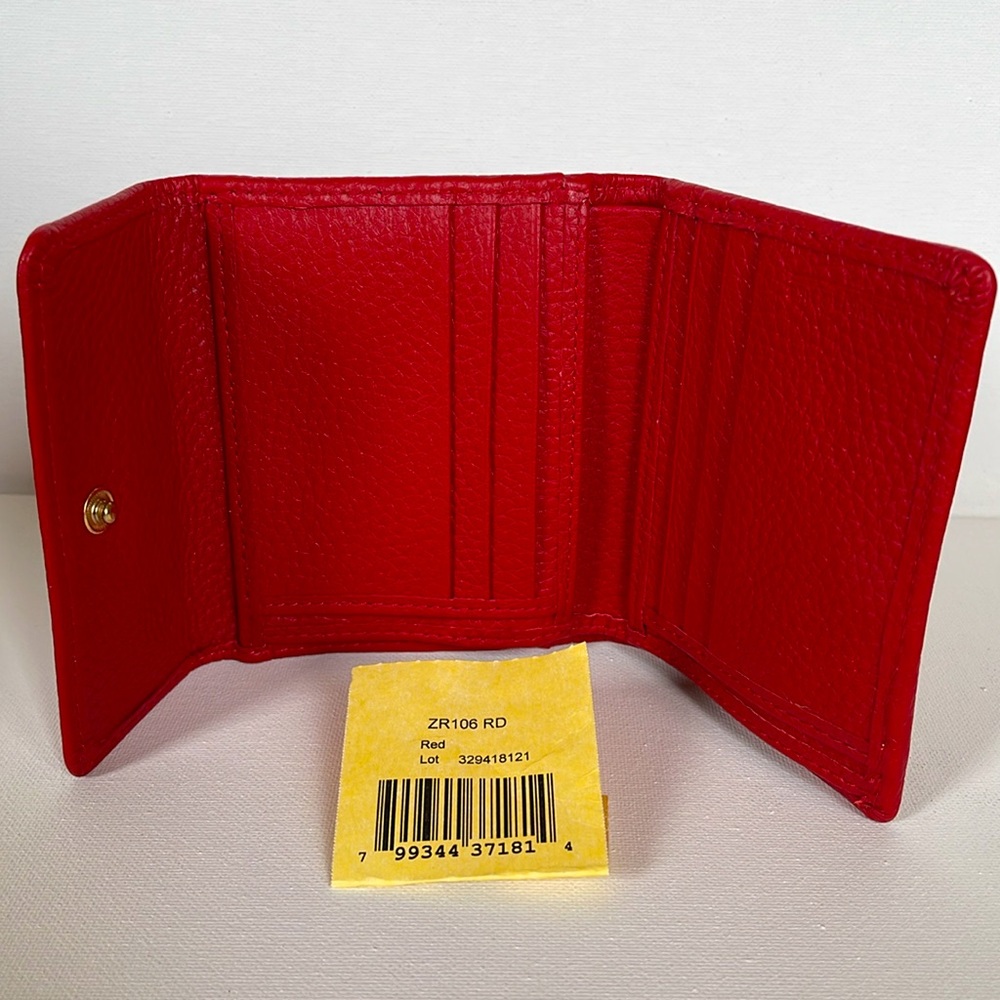 NWOT DOONEY & BOURKE EUROPEAN PEBBLE GRAIN RED LEATHER BUCKET BAG & WALLET - Picture 11 of 17